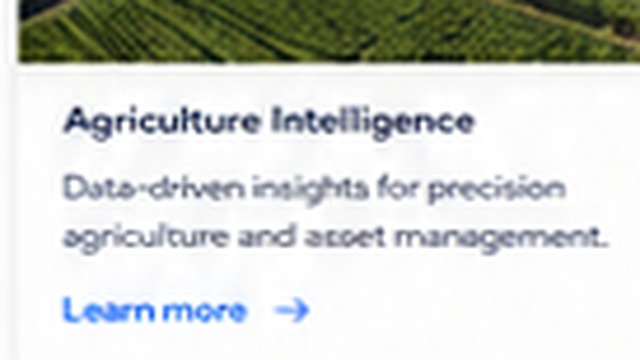 Agriculture Intelligence