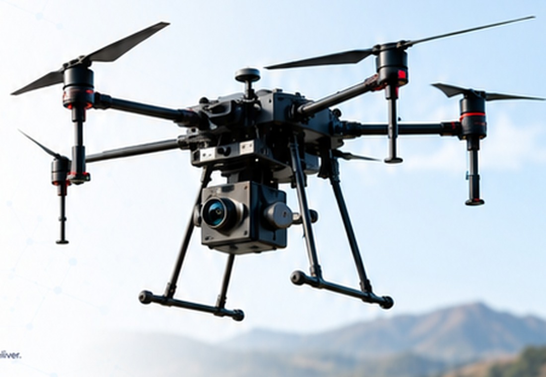 Advanced drone platform in flight